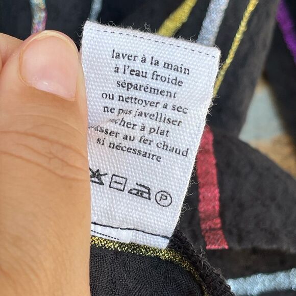 ACE & JIG METALLIC STRIPE TOP BLOUSE XS - Picture 7 of 10